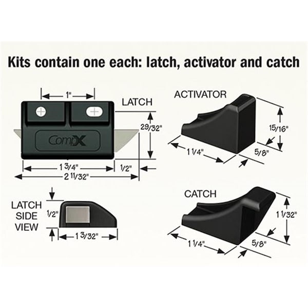 Timberline Locks Timberline Locks TLDL300W Double Door Latch with Slam Action - White TLDL300W - main
